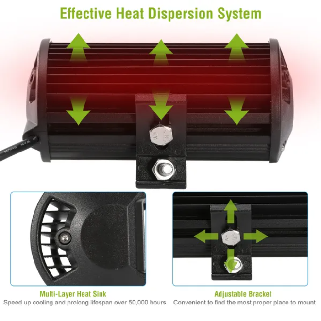 7in Led Light Bar 120w 12000lm Led Work Light
