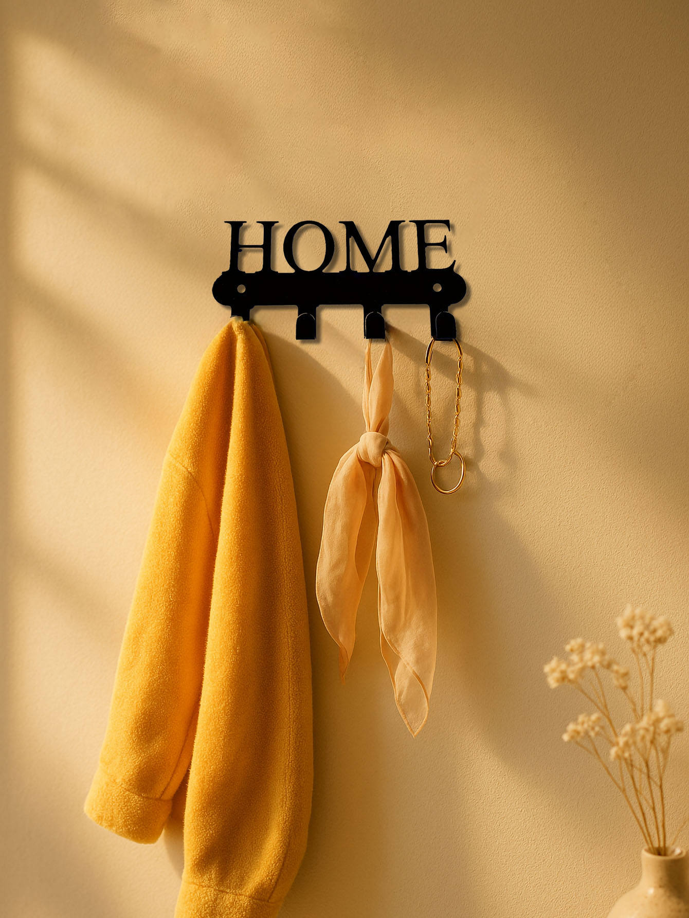 Wall Mounted Key Rack,Metal Coat Key Holder,Minimalist Entryway