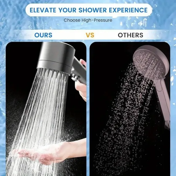 Shower Head, High Pressure Flow Multiple Modes, 5 Layers