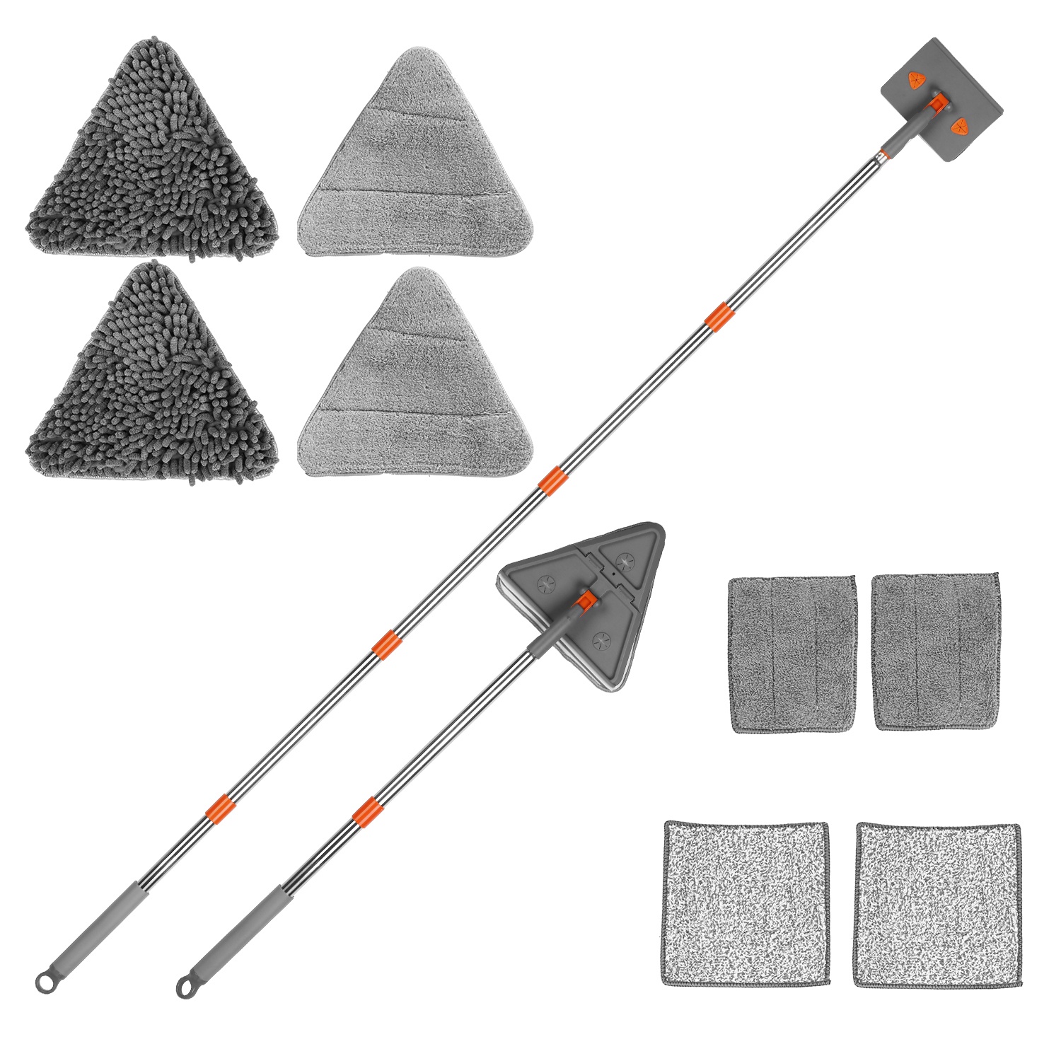 1set 2 In 1 Baseboard Cleaner Mop Wall Cleaner Mop With