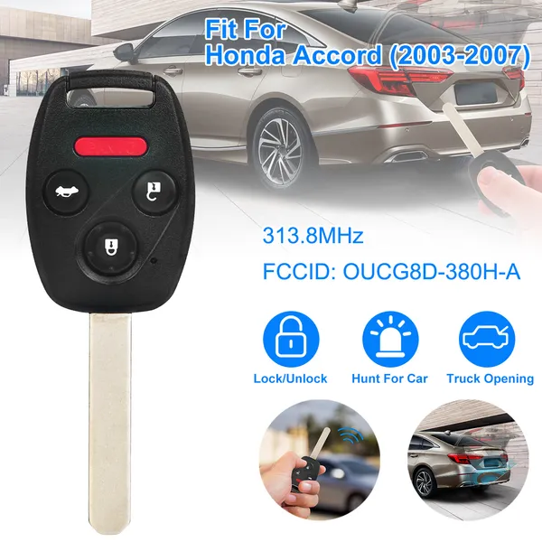 Fit For Accord 2003 2007 Remote Keyless Entry Shell Button Car