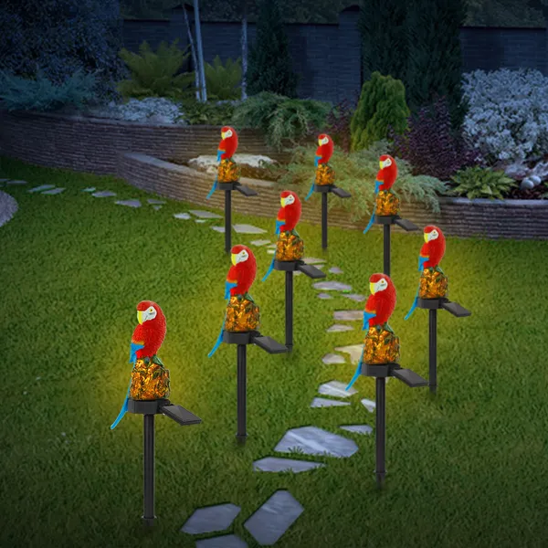 Solar Powered Parrot Garden Light Waterproof Led Parrot