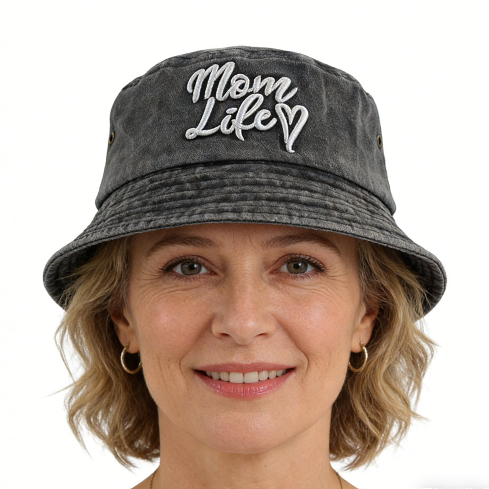 Funny Mom Life Bucket Hat Sun Beach Hats, Washed Cotton