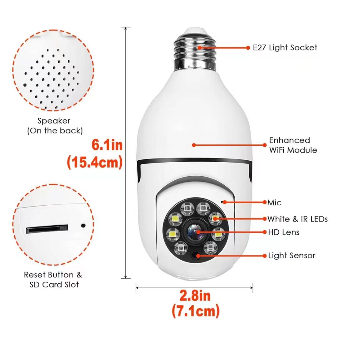 Rw104p Security Camera With Lamp Holder