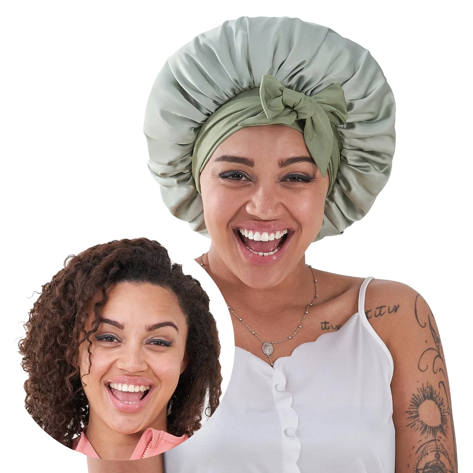 Silk Bonnet For Sleeping Women, Satin Hair Bonnet For Sleeping