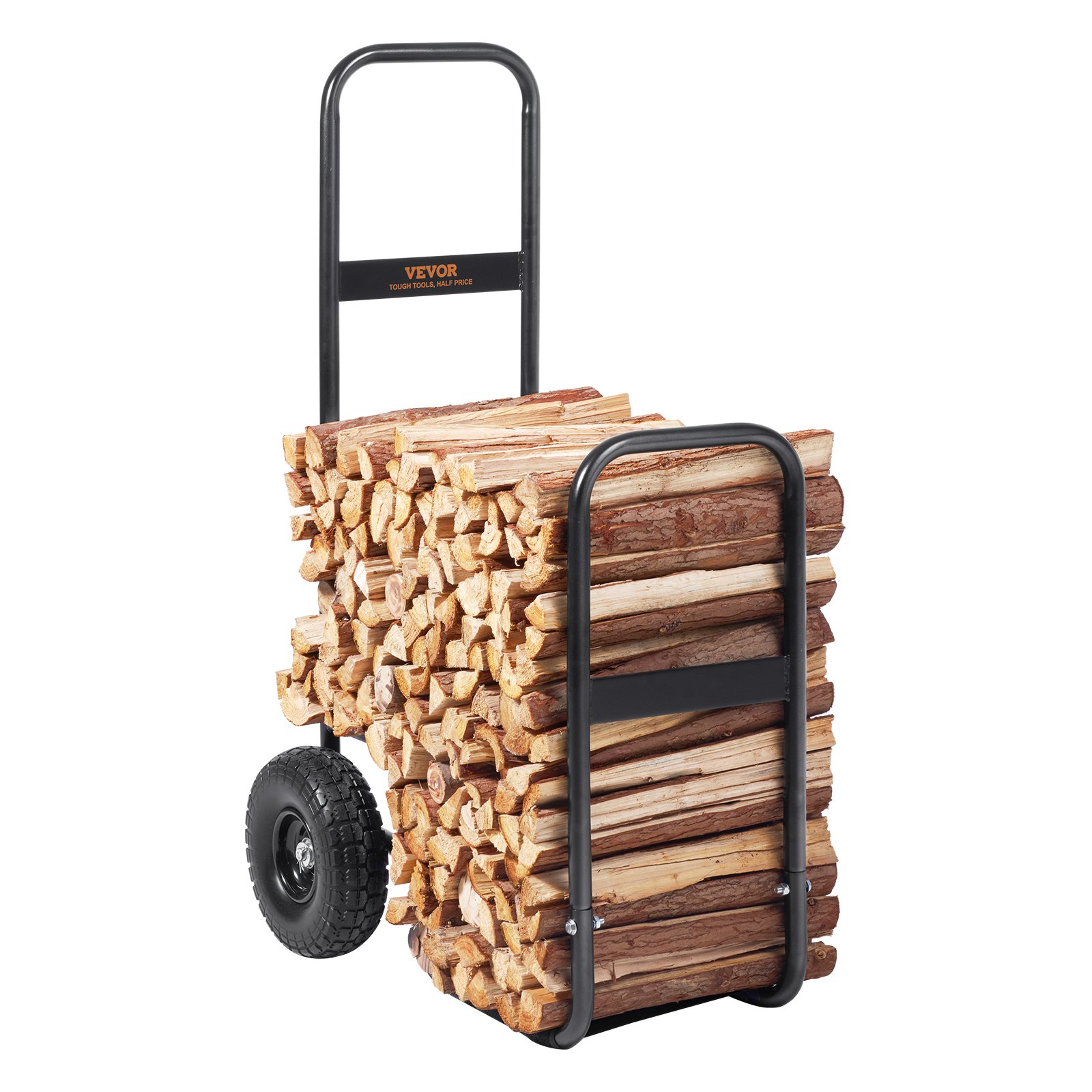 Firewood Log Cart, 250 Lbs Capacity, Outdoor And Indoor Wood