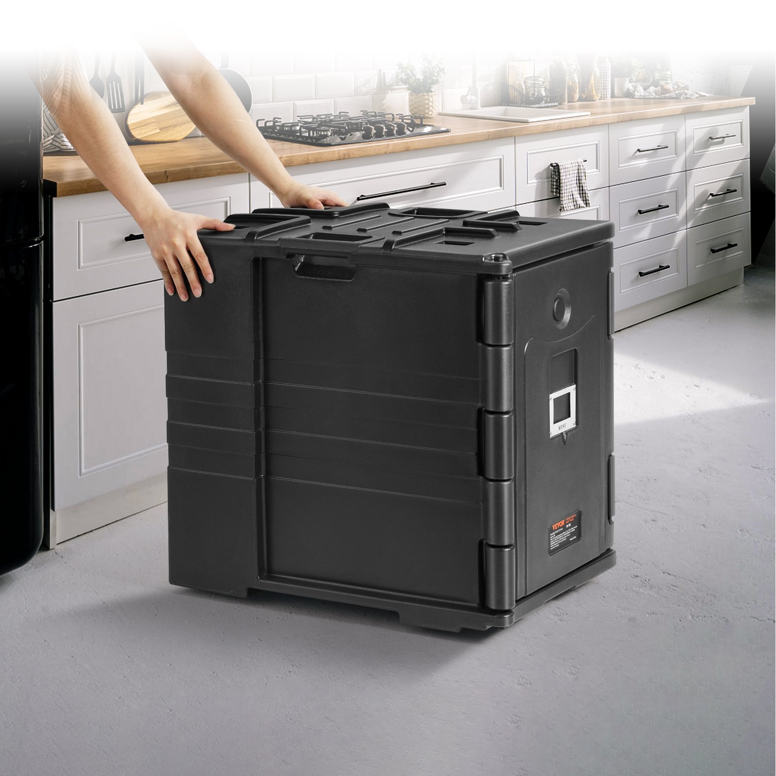 Insulated Food Pan Carrier, 82 Qt Box For Catering, Lldpe Food