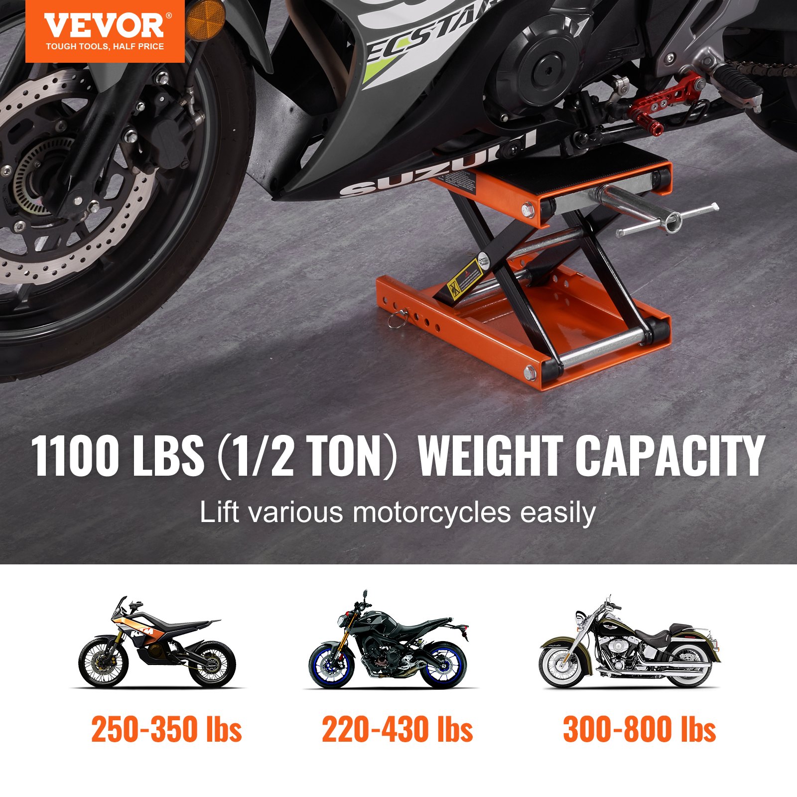 Motorcycle Lift, 1100 Lbs Motorcycle Scissor Lift Jack With