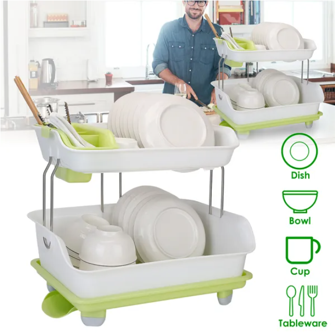 Double-Layer Dish Drying Rack