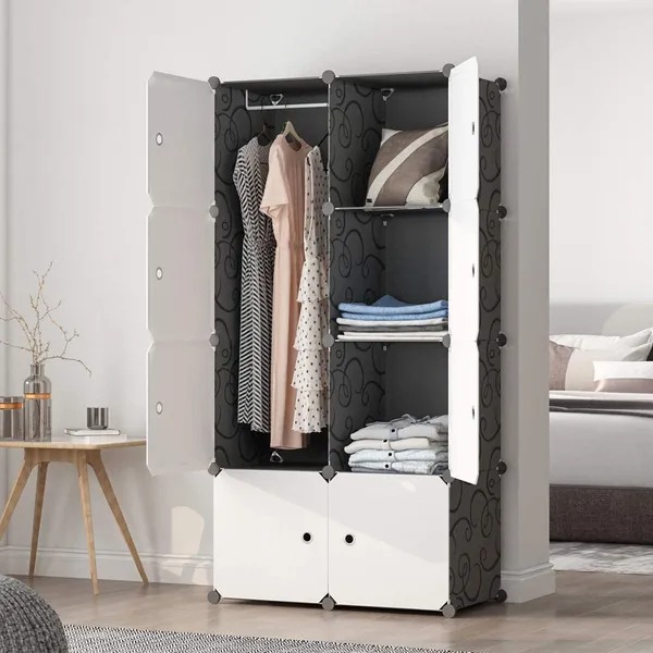 8 Cube Organizer Stackable Plastic Cube Storage Shelves Design