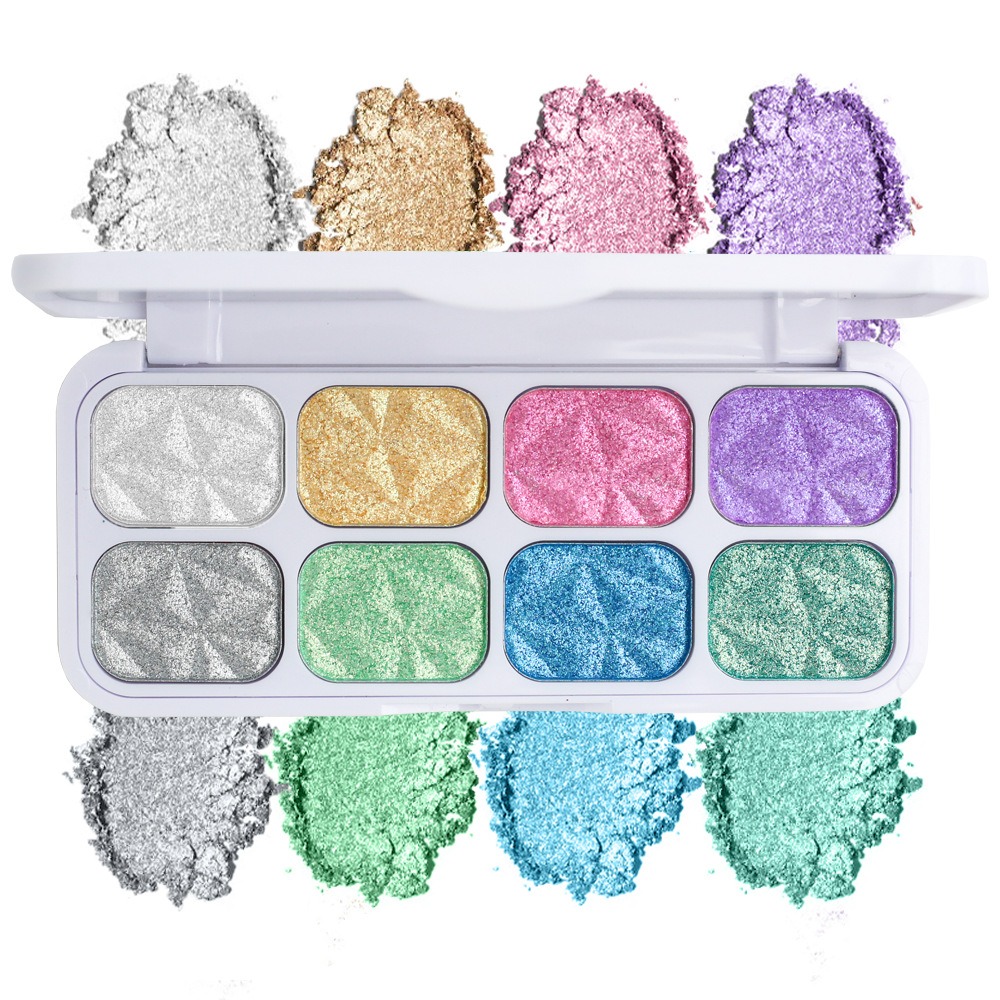 8 Colors Macaron Chameleon Eye Shadow Plate,Shimmer, Glitter,