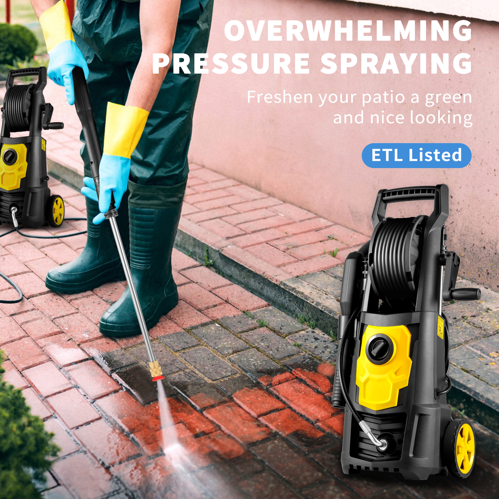 Electric Pressure Washer, 2000 Psi, Max. 1.76 Gpm Power Washer