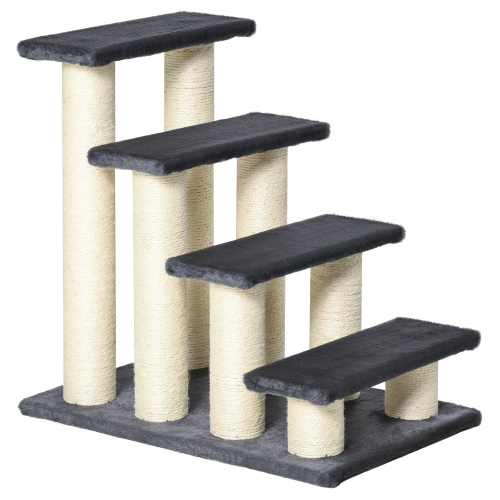 Pawhut Cat Tree With 4 Steps For High Beds Couch, Cute Stair