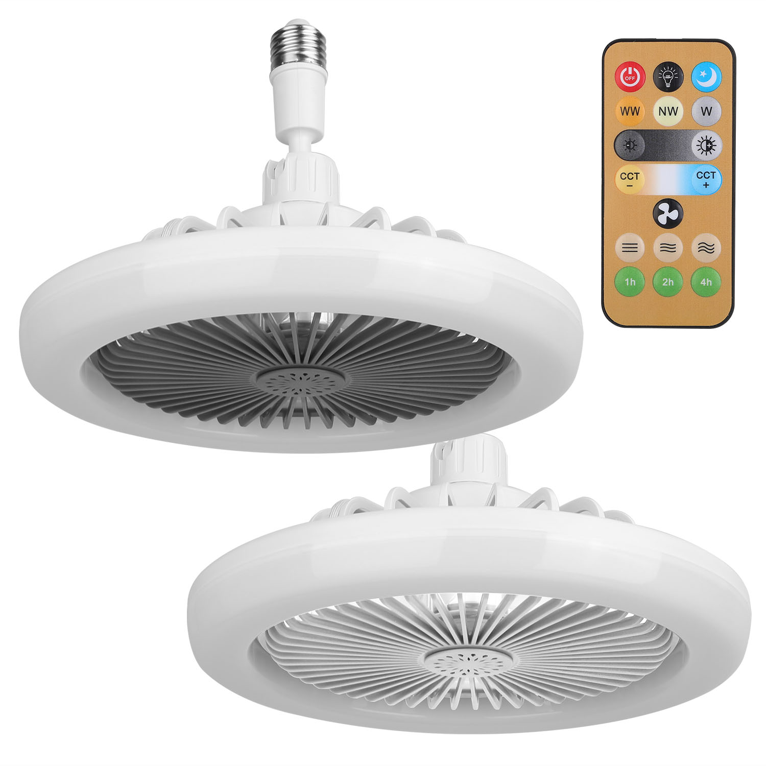 White Grey Options Ceiling Fan With Lights Remote Control