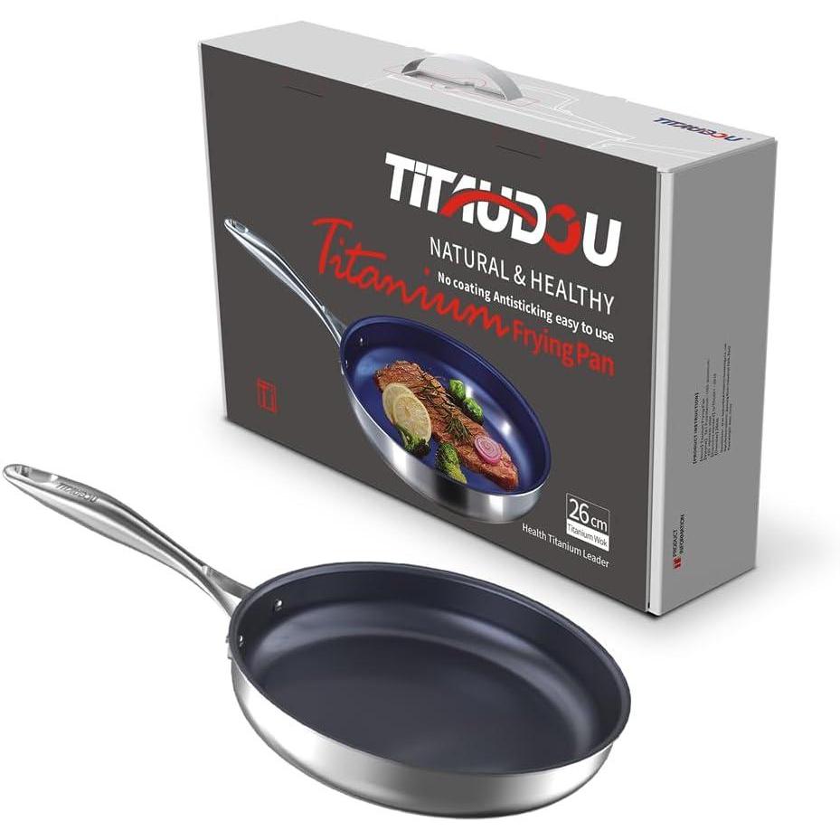 Titanium Alloy Stainless Steel 10 Inch Pfas Free Pfoa Free Non