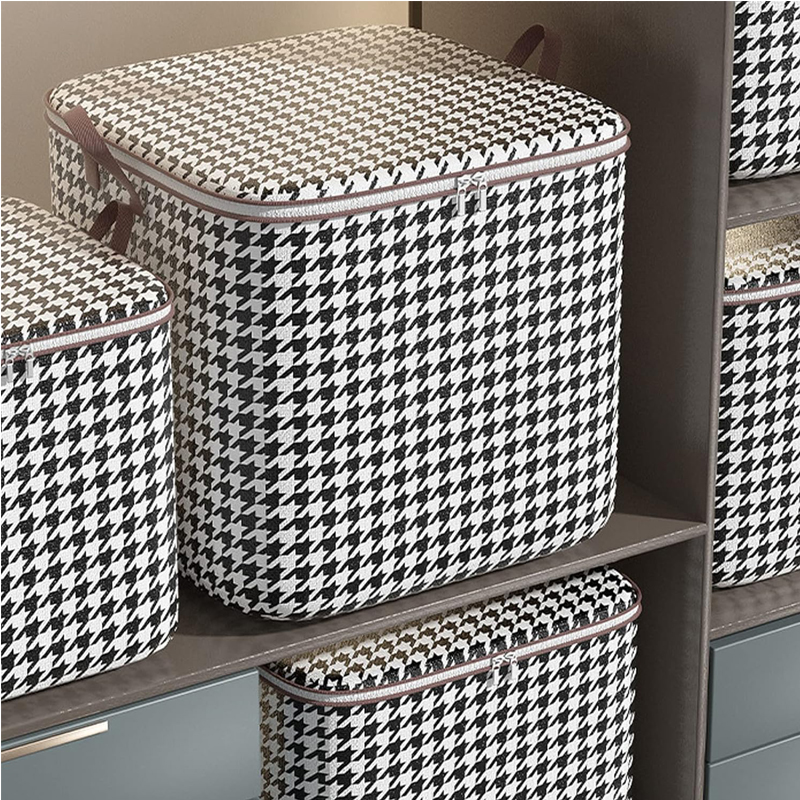 3pcs Set,100l,Stylish Foldable Zippered Storage Bags, Travel