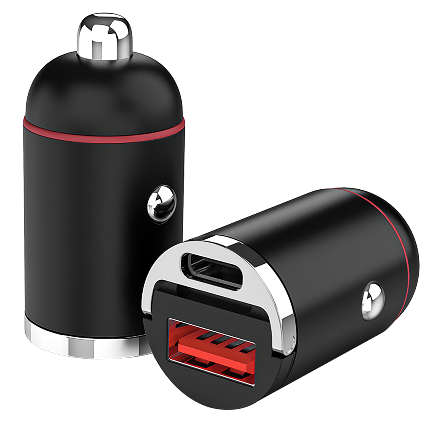 2pcs 1,00w Usb Typec Car Charger Qc4.0 Pd3.0 Usb Fast Charging