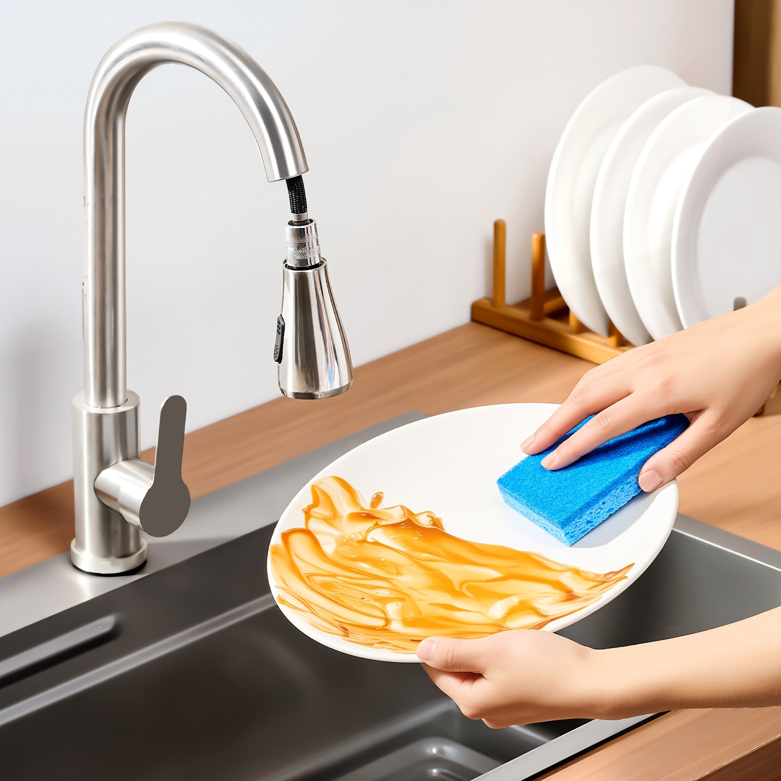 12 Pcs Sponges Durable Kitchen Sponges With Cellulose & Scrub