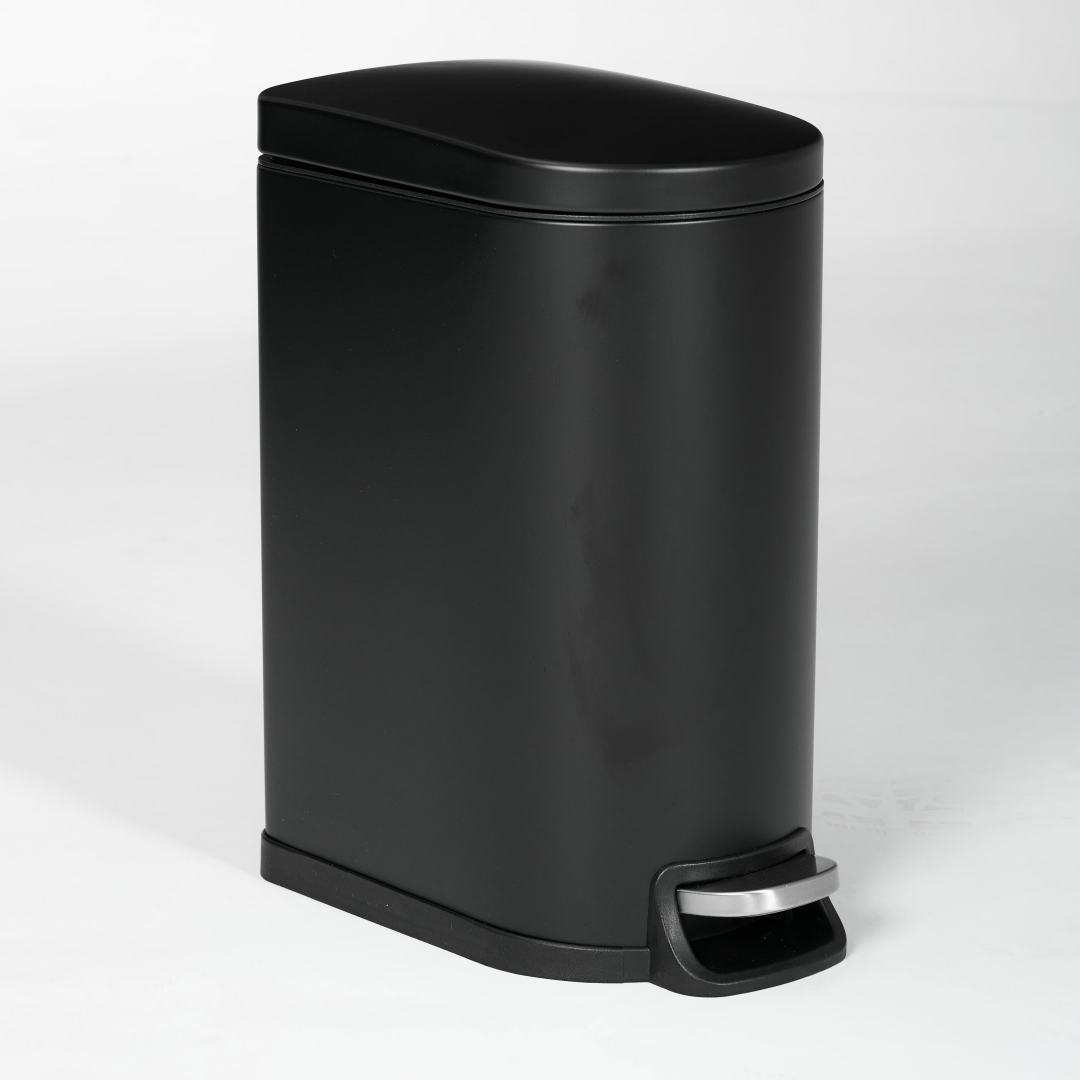 10l B, Stainless Steel Kitchen Trash Can, 10l, Black
