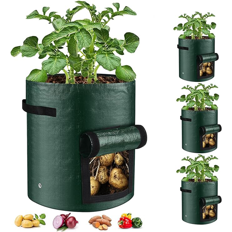 10 Gallon 6 Pack Potato Grow Bags, Heavy Duty Pe Fabric Pots