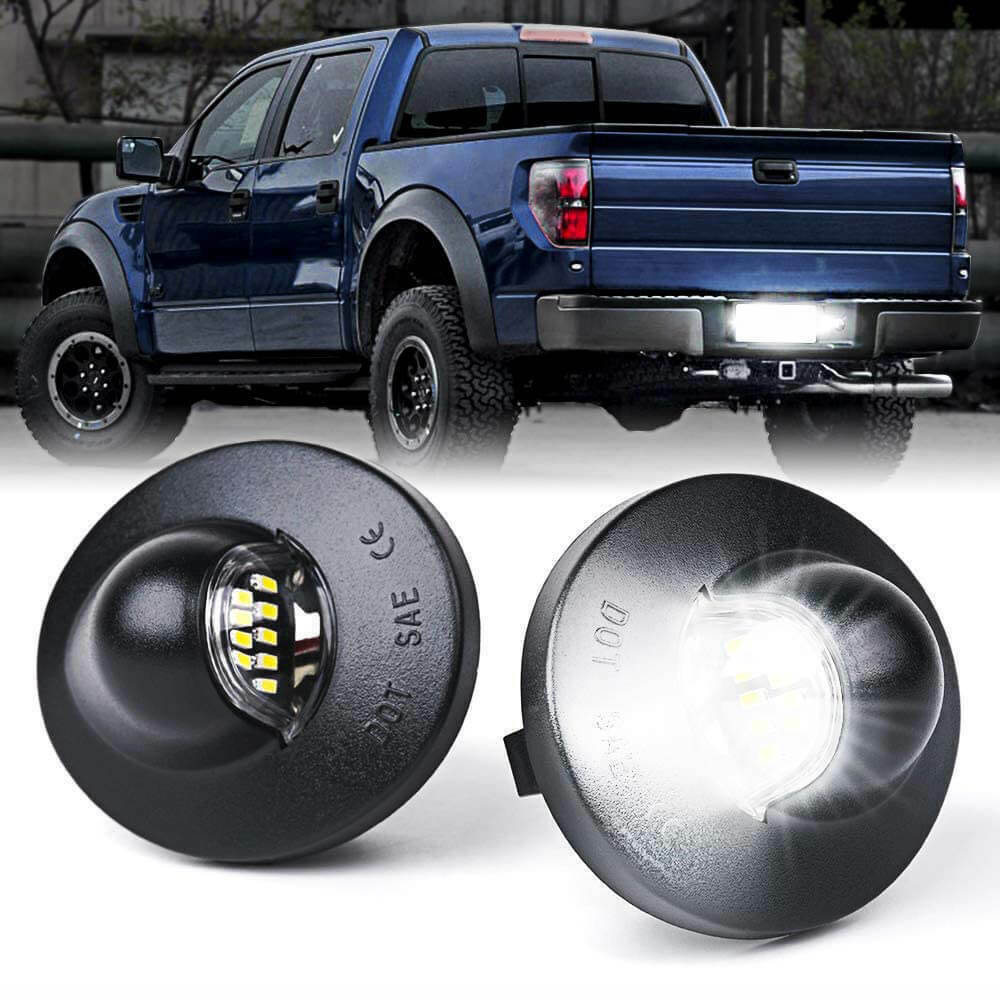 2x Led License Plate Light Tag Lamp Assembly Replacement For