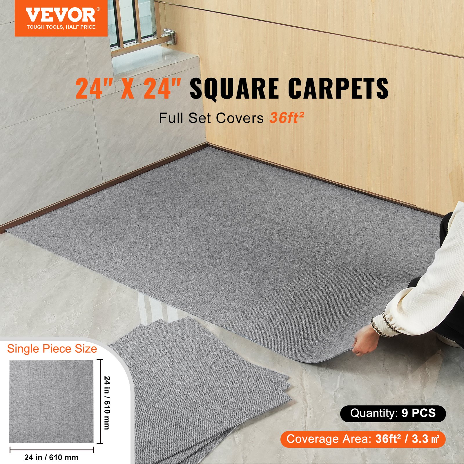 Carpet Tiles Peel And Stick, Squares Self Adhesive Carpet Floor