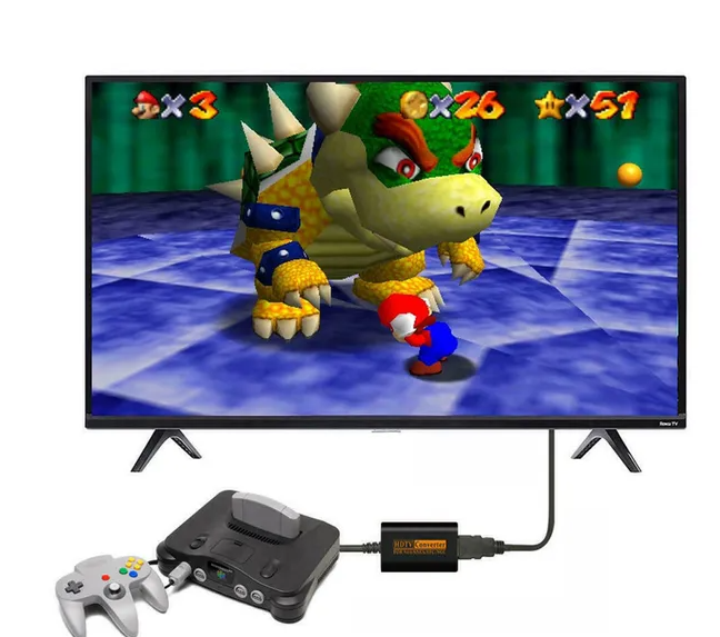 N64 To Hdmi Converter Adapter Hd Link Cable For Nintendo