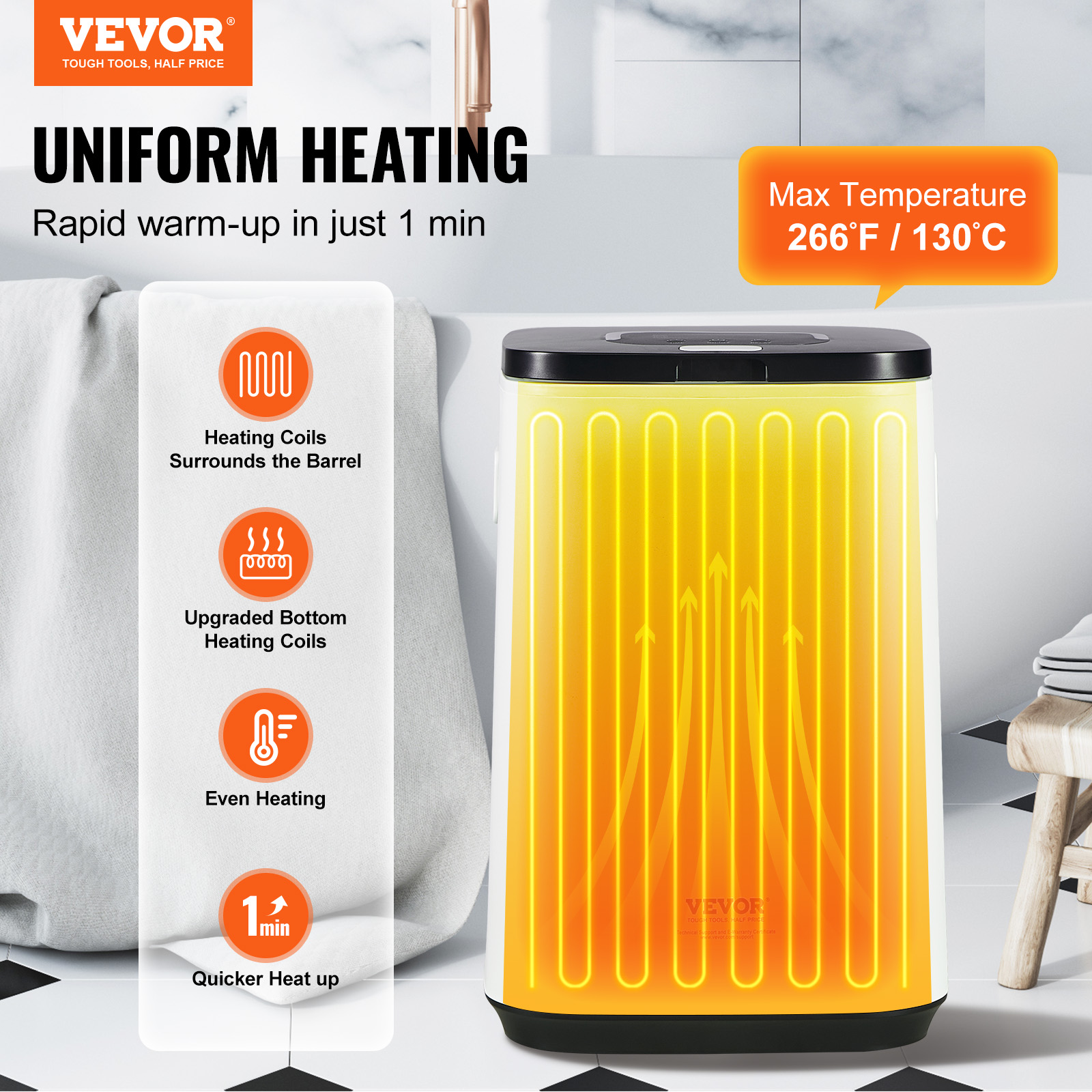 Towel Warmer 20l, Towel Warmer Bucket With 24h Delay Timer, 20
