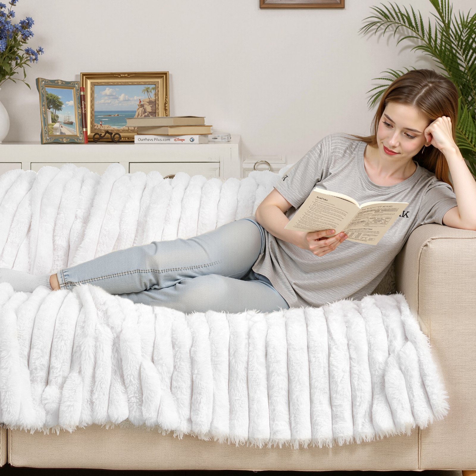 Soft Throw Blanket 50 X 60 Inches 1270 X 1524 Mm Faux Fur Cozy