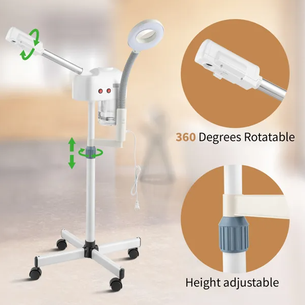 2 In 1 Facial Steamer With 3x Magnifying Lamp, Esthetician