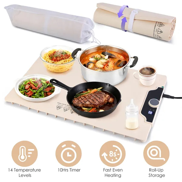 Food Warming Mat 23.6x15.8in 300w Fast Heating Electric