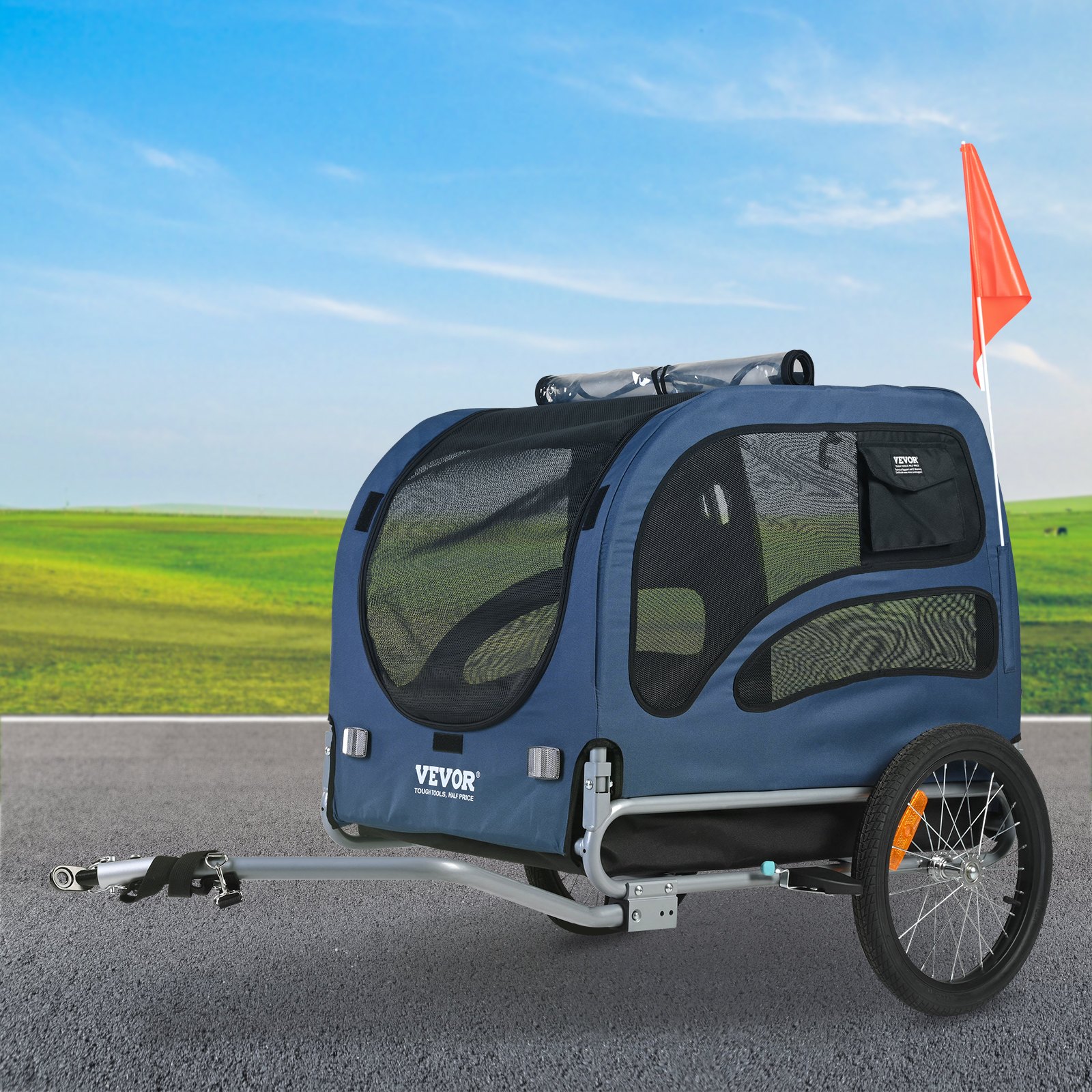 Pet Cart Bicycle Carrier, Easy Folding Frame With Quick Release