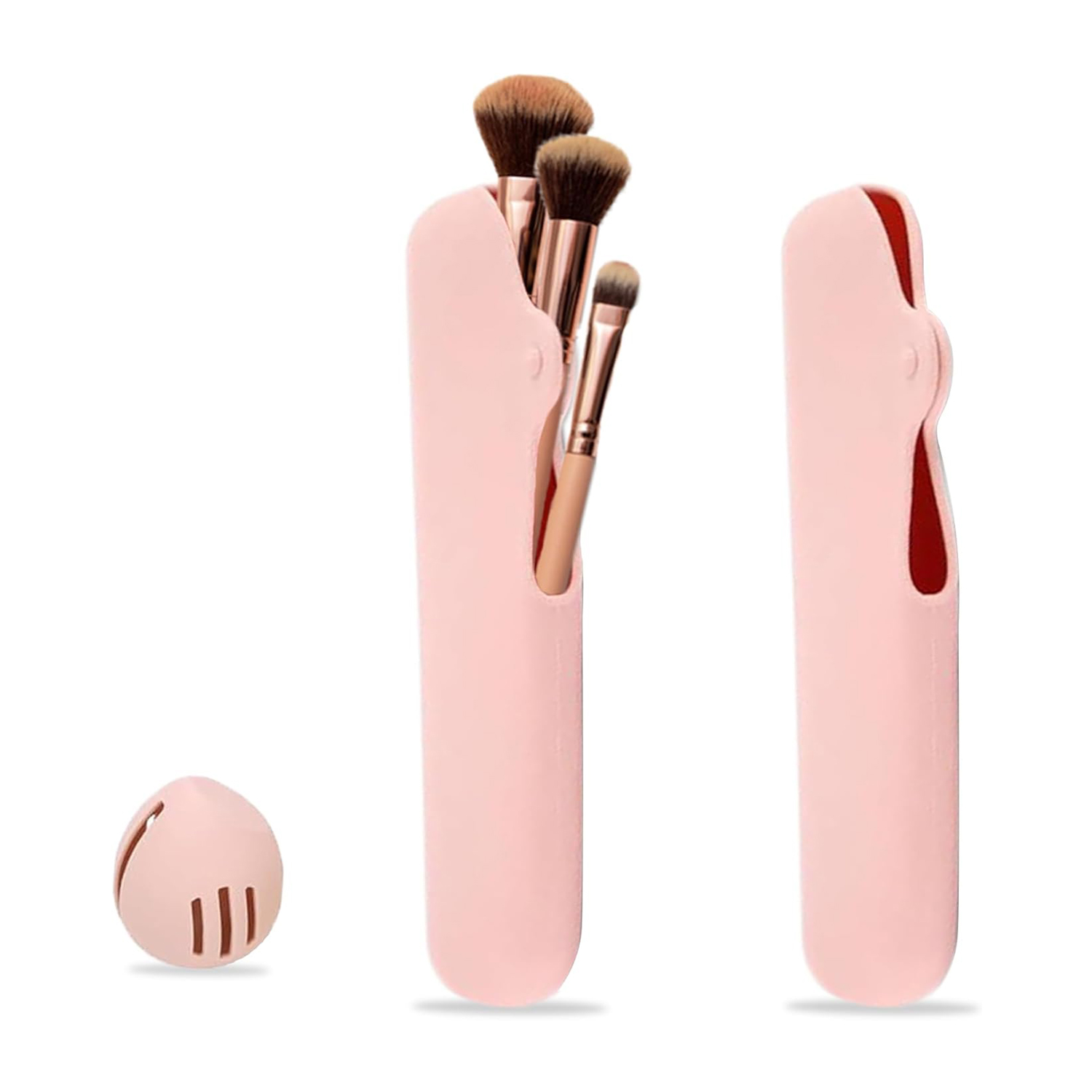Travel Makeup Brush Holder, Beauty Blender Holder ,Silicone