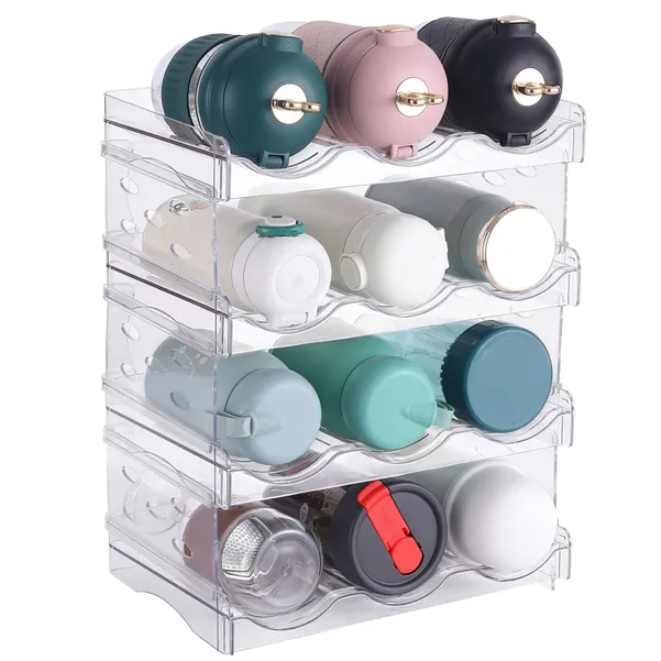 Transparent Stackable Bottle Stand Vertical Beverage Stand