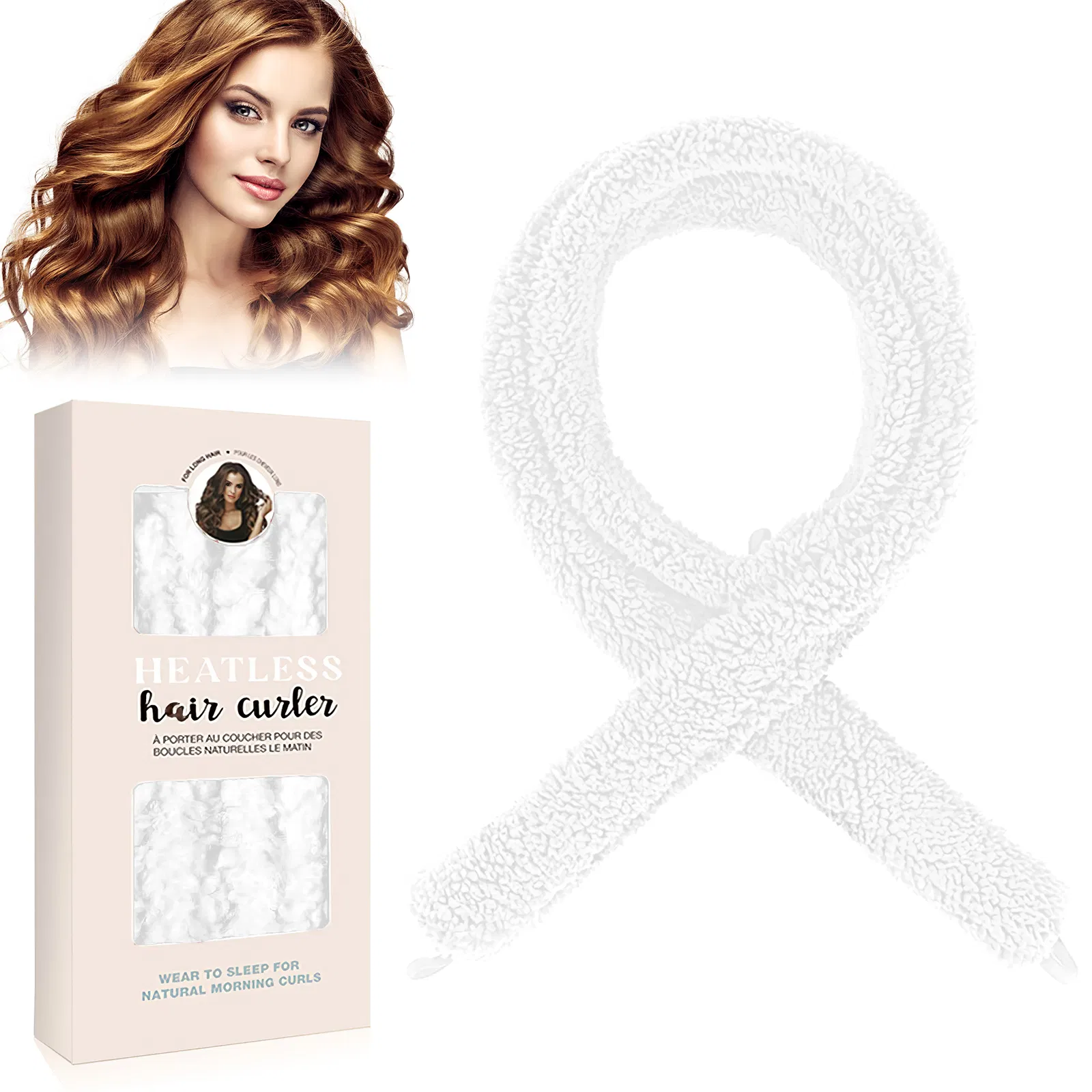 Satin Heatless Hair Curler, Lazy Natural Soft Wave Diy Heatless