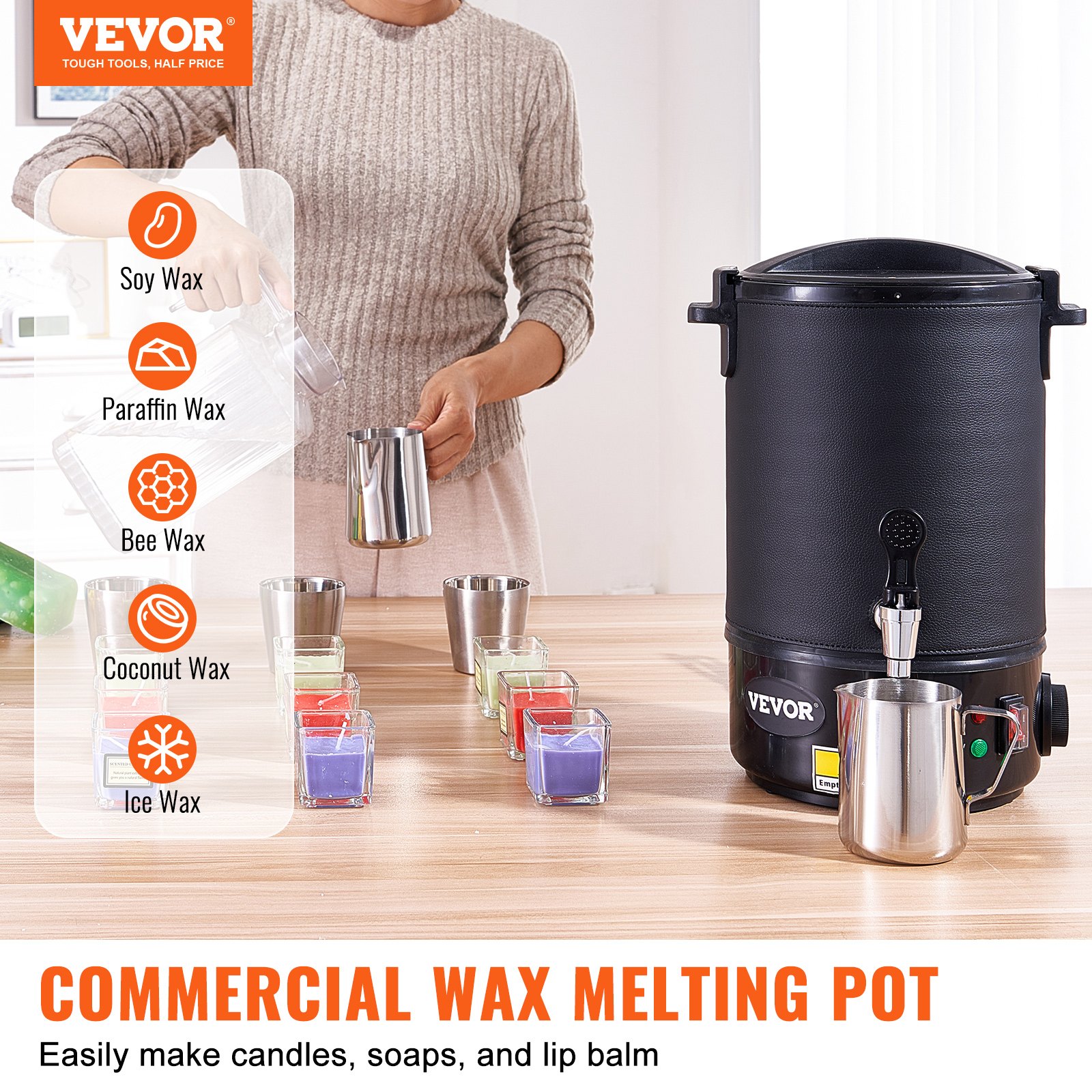 Wax Melter For Candle Making, 6.5 Liter Large Electric Wax