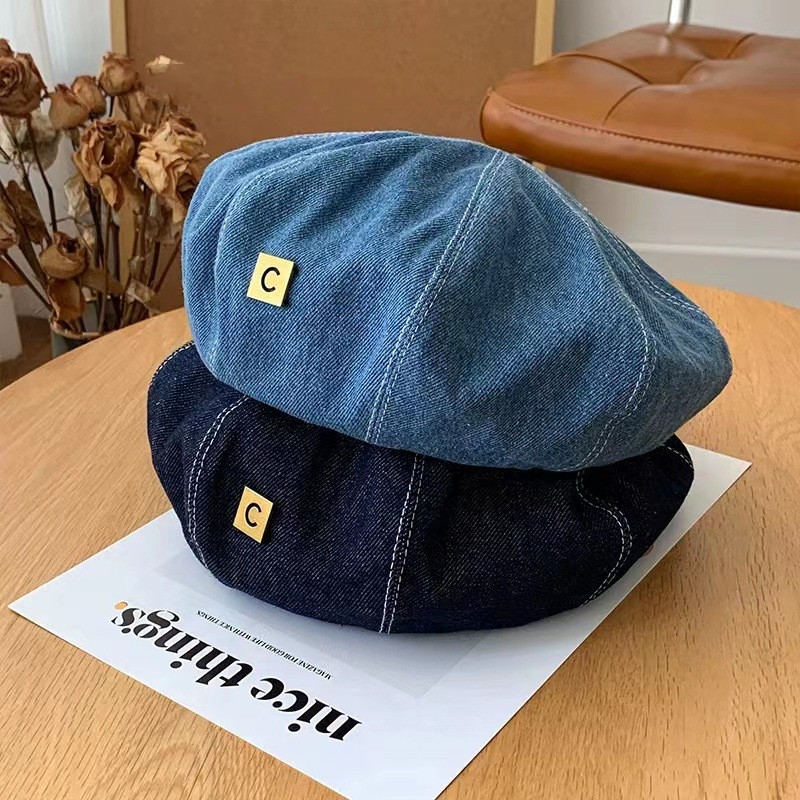 C Letter Japanese Versatile Cowboy Beret