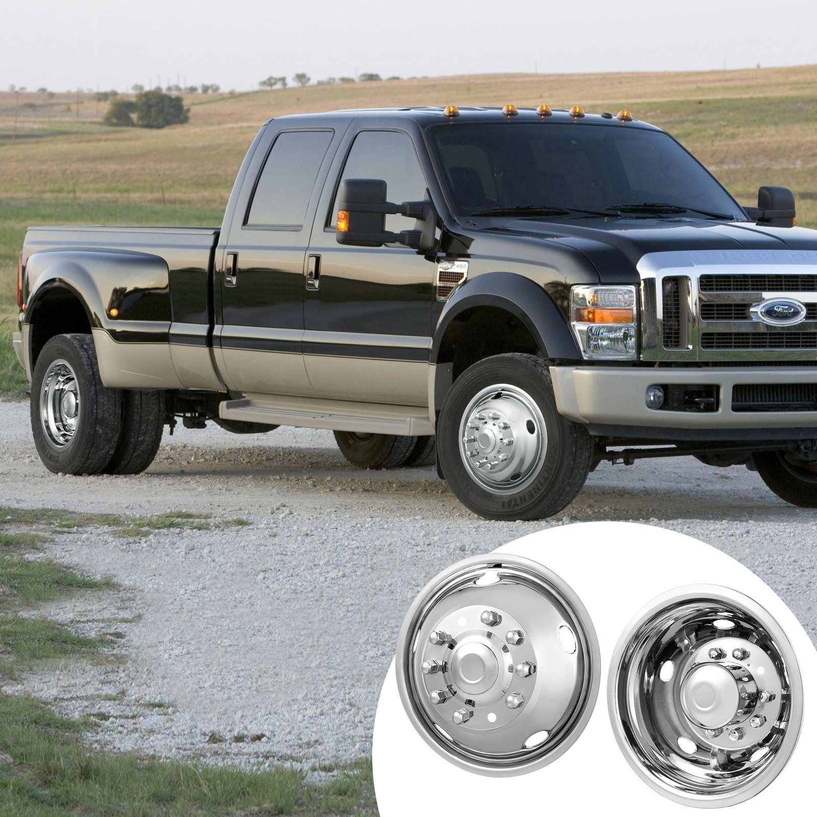 19.5 Inch 10 Lug Wheel Simulators, 304 Stainless Steel Wheel