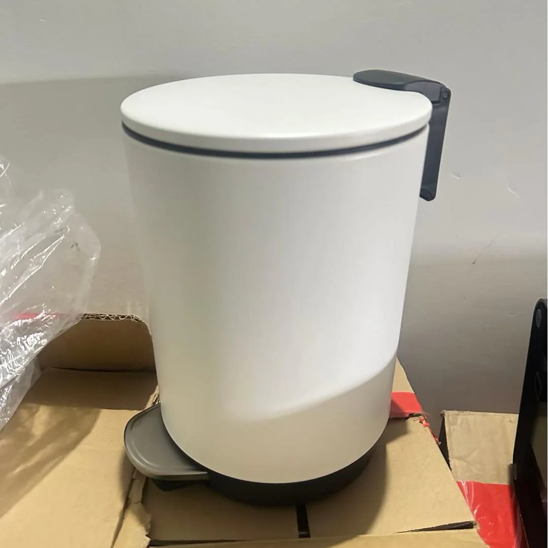 3l W, Stainless Steel Kitchen Trash Can, 3l, White