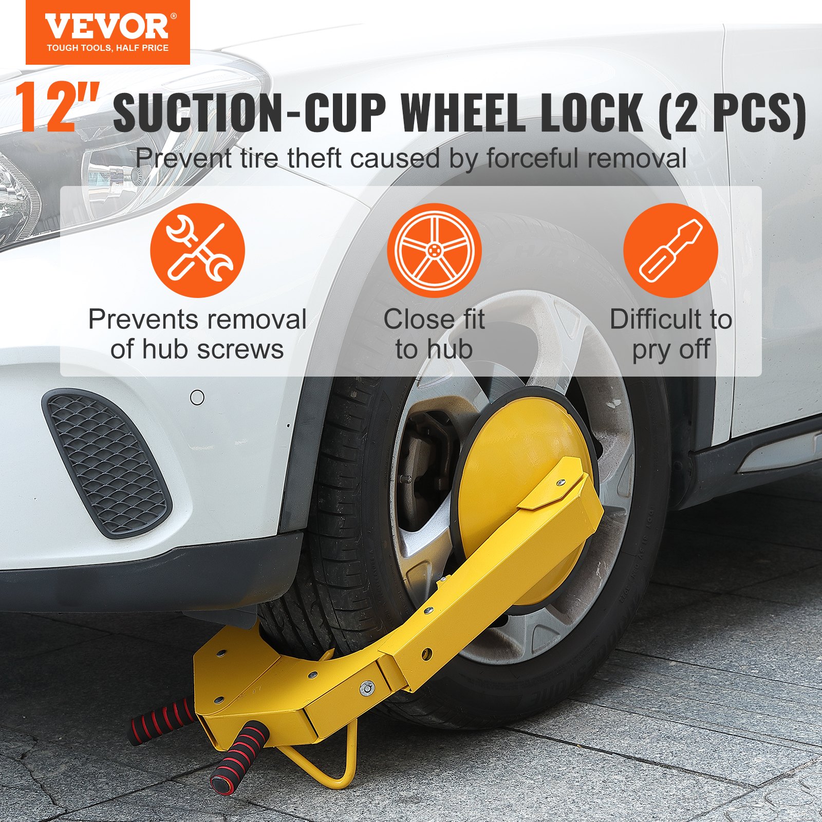Wheel Lock Clamp, 2 Pack Trailer Wheel Lock, Heavy Duty Anti