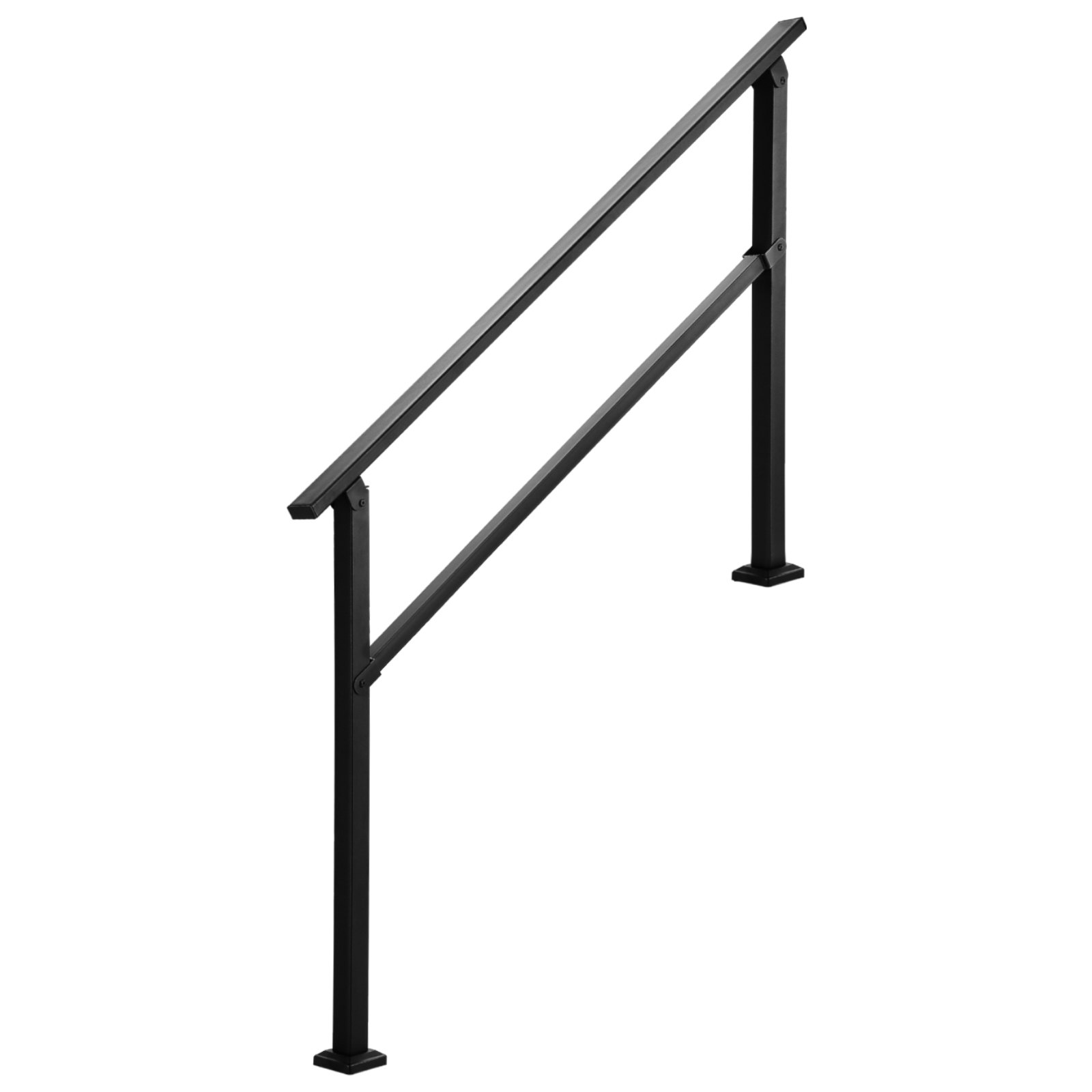 Outdoor Handrails For 4 5 Step Stairs Black Square Tube Easy