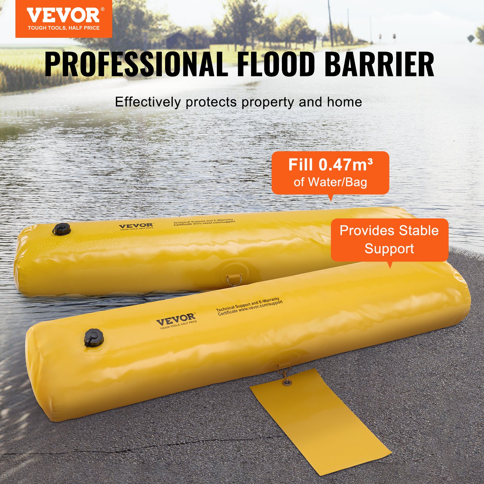 Flood Barriers, Sandbagalternative Flood Bags 4 Pack, Flood