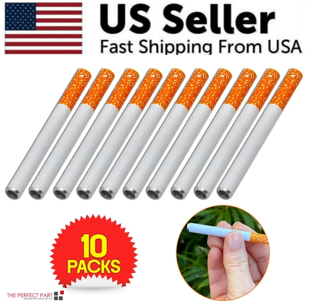 10 Pack 3' One Hitter Pipe Aluminum Bat Tobacco Smoking Dugout