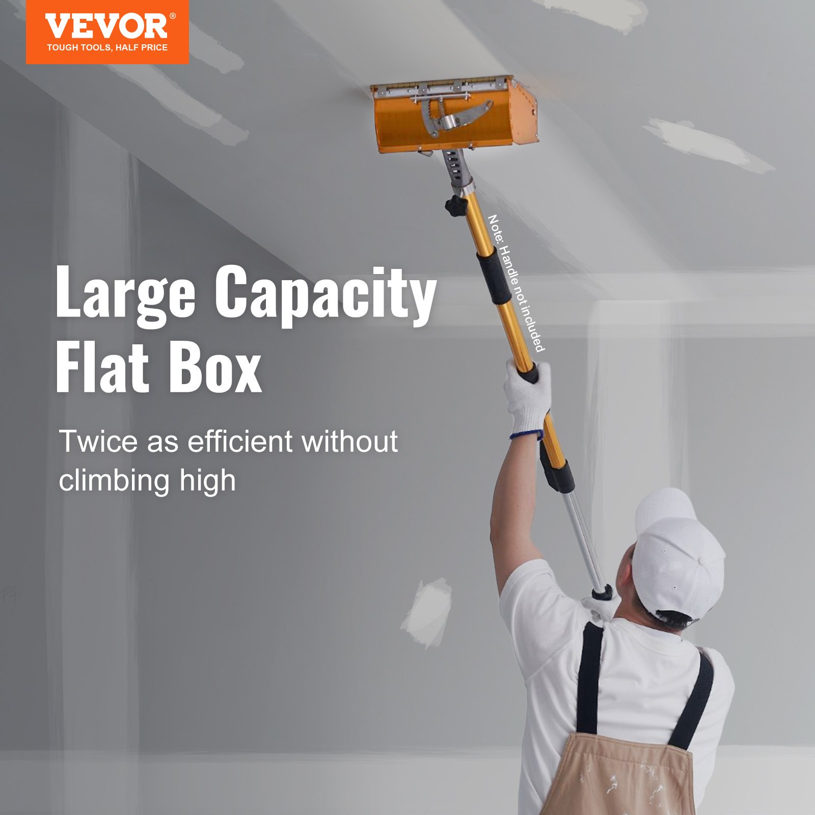 Drywall Flat Box, 10 Inch Wide Quick Clean, Aluminum Finishing