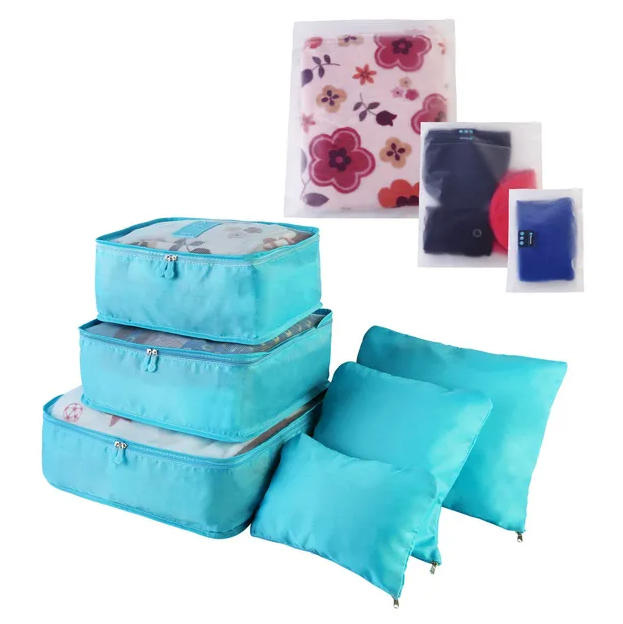 9pcs Clothes Storage Bags Water Resistant Travel Luggage
