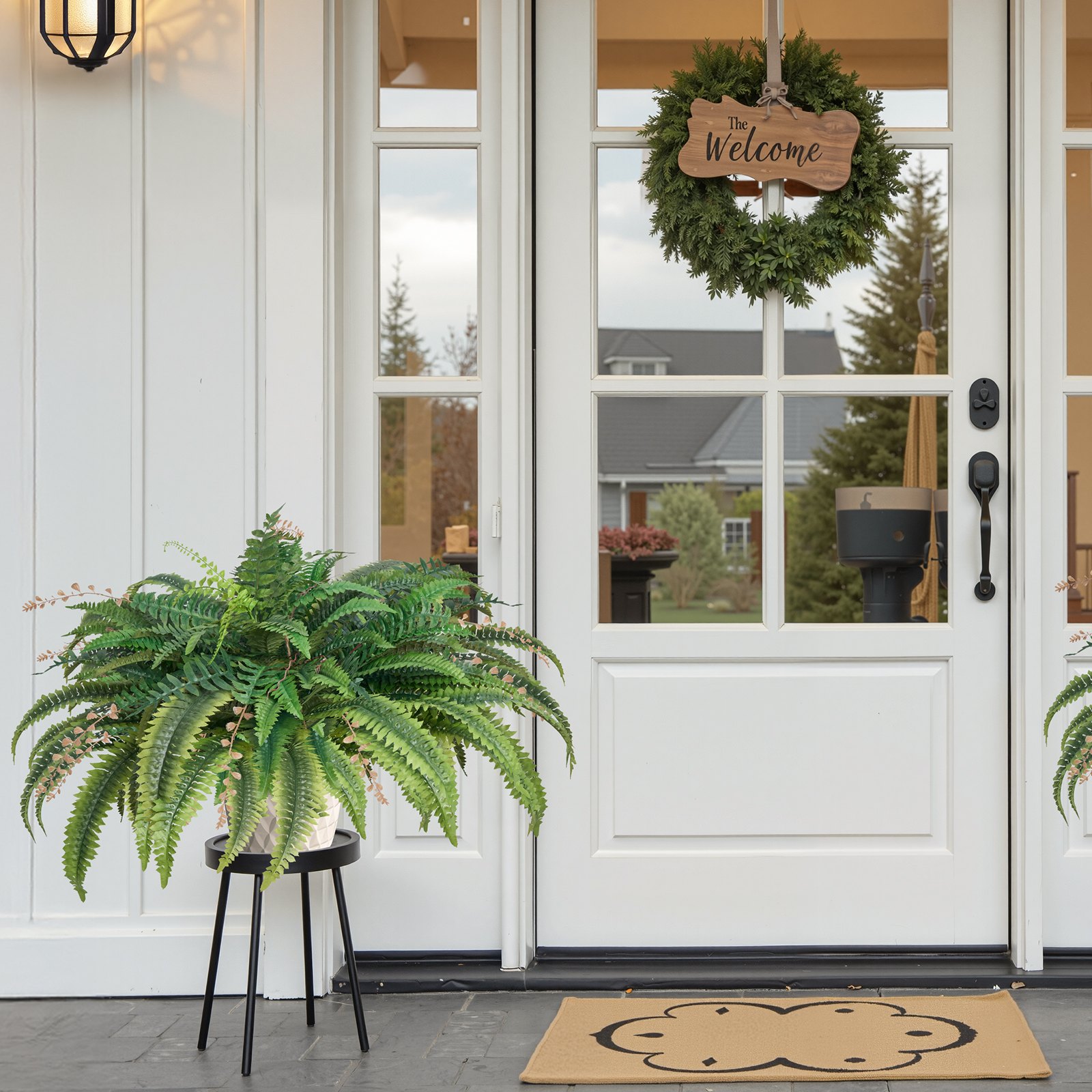 Artificial Ferns, Natural Spread Diameter 37 41 Inch, Large