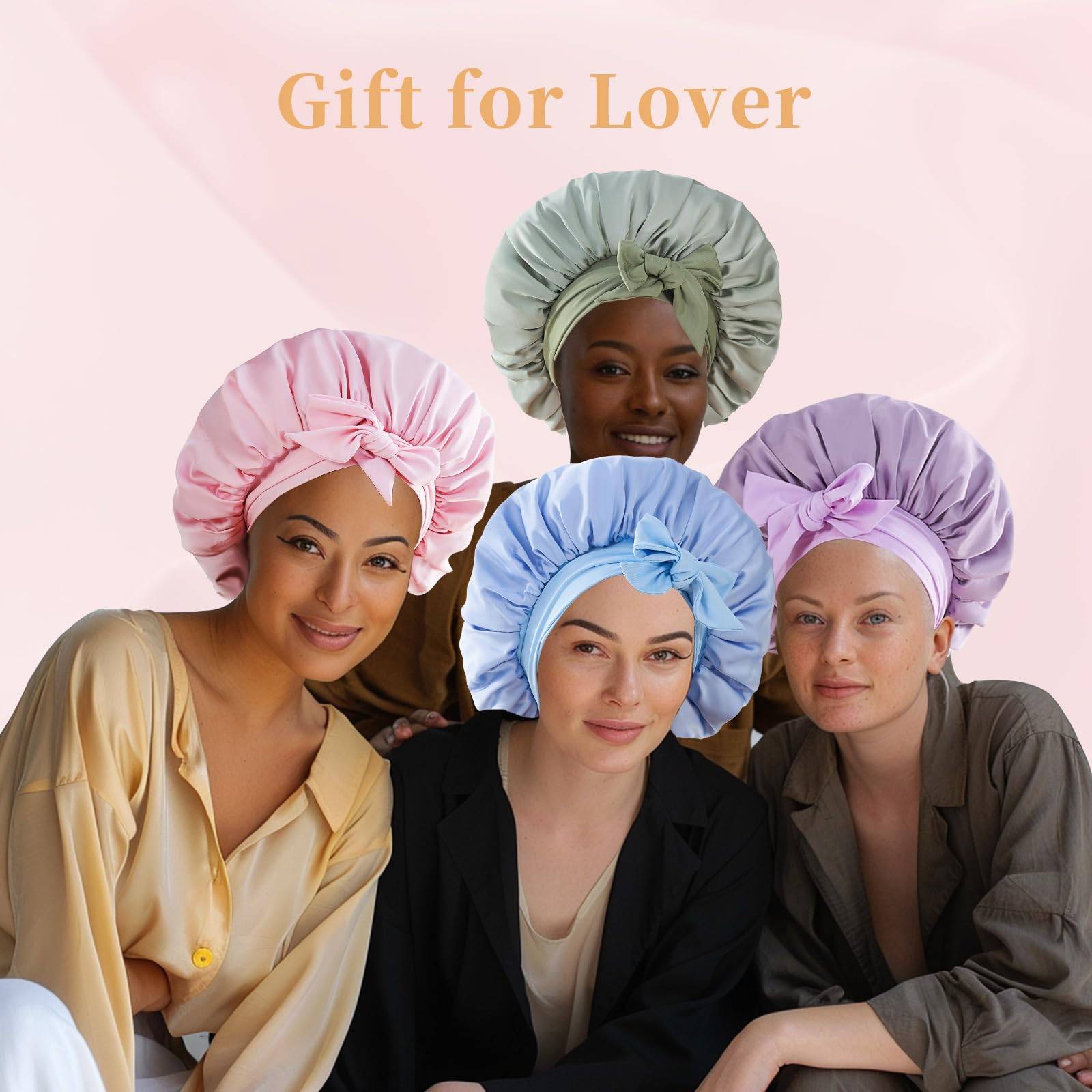Silk Bonnet, Satin Hair Bonnet For Sleeping For Wavy Curly