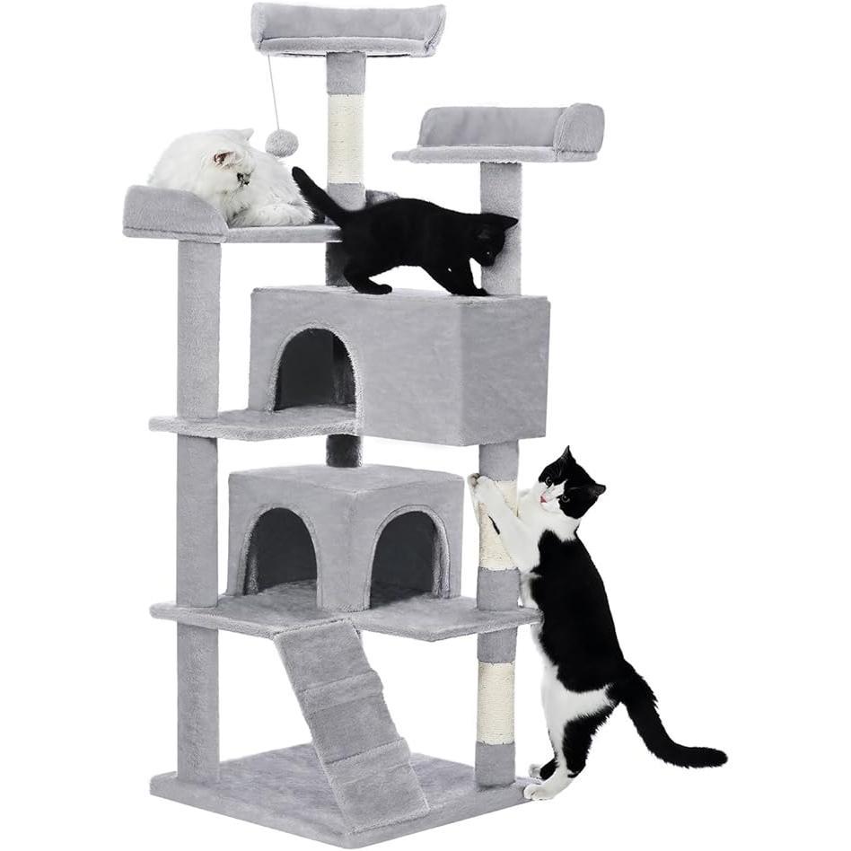 Made4pets 56 Inch Pet Cat Tree For Indoor Cats Multi Level Cat