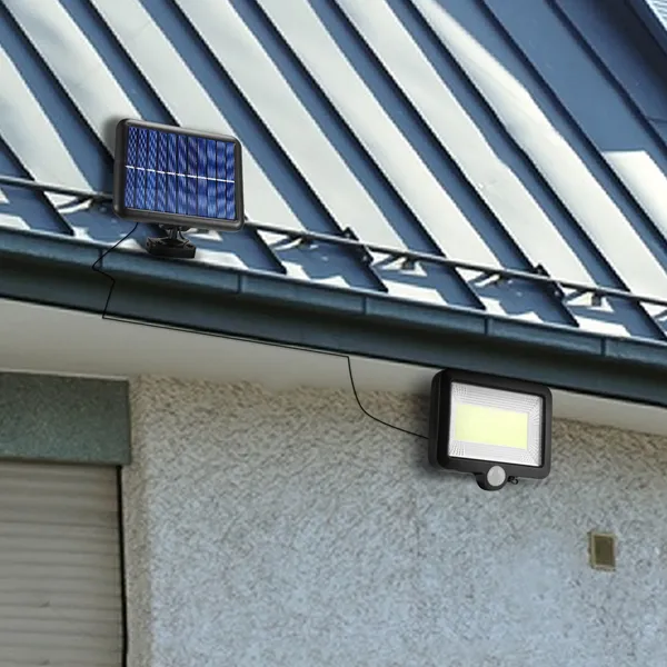 Solar Powered Wall Lights Outdoor Led Beads Motion Sensor Lamp