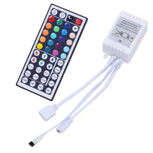 44keys Ir Remote Controller With Dual Connector For Rgb Led